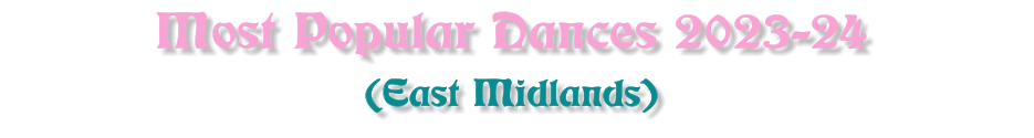 Most Popular Dances 2023-24  (East Midlands)
